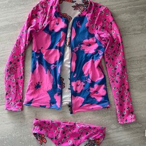 Girls Maaji 2PC long sleeve REVERSIBLE swimsuit